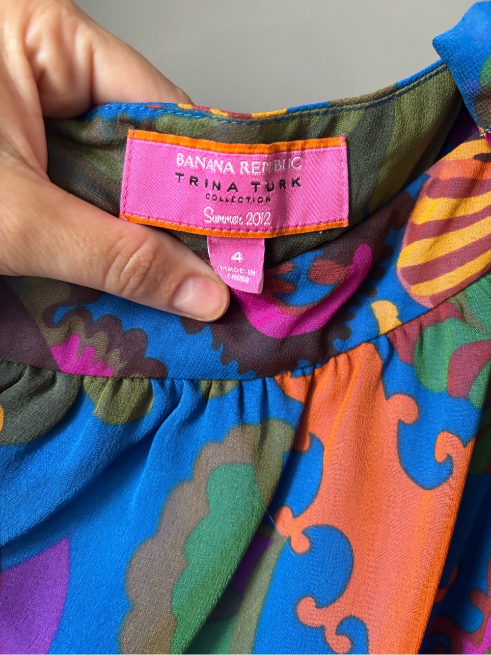 Trina Turk Multicolor Floral One-Shoulder Dress - Picture 2 of 2